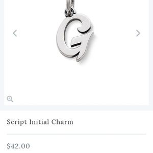 James Avery Jewelry - Best offer* Script initial charm "G" James Avery Jewelry - Best offer* Script initial charm "G"